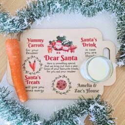 Personalised Christmas Decoration Santa Tray Board - Eve Box Milk & Cookies Holiday D??cor First Gift For Kids - thumbnail 3