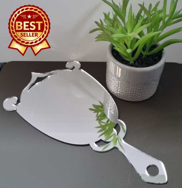 Art Deco Style Hand Held Mirror - Many Styles - Bespoke Shapes & Sizes Made - image 1