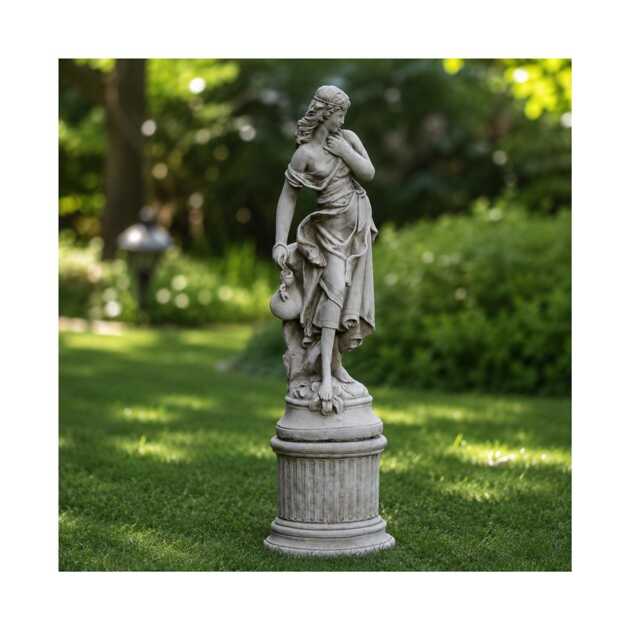Large Classic Maiden With Jug Statue, Stone Effect Outdoor Sculpture, Patio Ornament - image 1