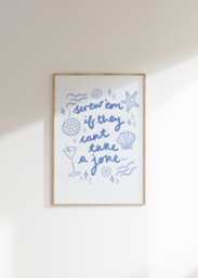 Screw Them If They Can't Take A Joke, Donna Quote Wall Print - Greek Greece Poster Euro Summer Art Mamma Mia Lover - thumbnail 1
