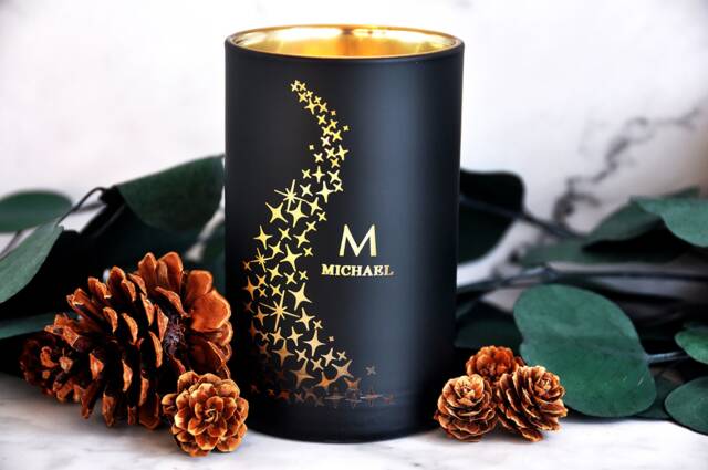 Personalised Scented Candle Cedarwood Cinnamon Sandalwood For Her Girl Woman Gift Anniversary Birthday Valentine Wedding - image 1