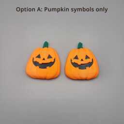 Pumpkin Halloween Curtain Tiebacks, 3D Printed Plastic - Set Of 2 - thumbnail 3