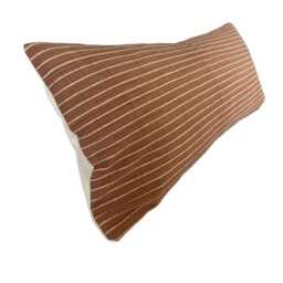 Long Terracotta Bolster Pillow Cover With An Organic Cotton Envelope Reverse - thumbnail 4