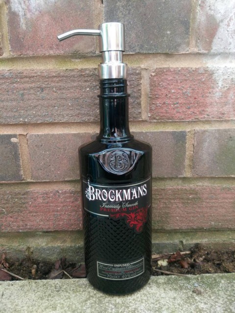 Brockmans Gin Bottle Soap Dispenser, 70Cl Gift With Stainless Dispenser - image 1