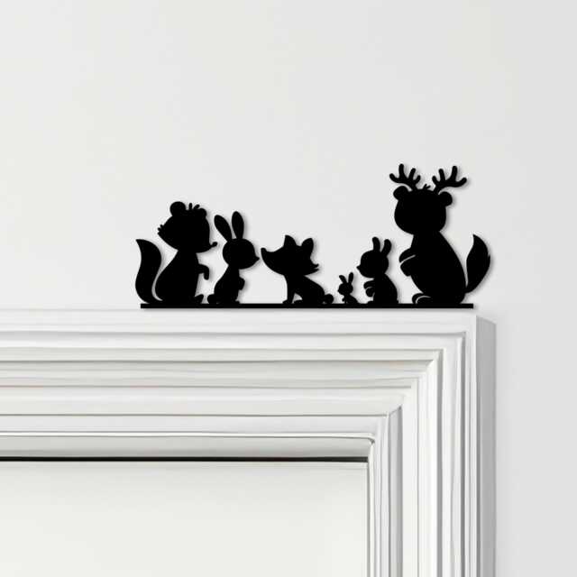 Door Topper Forest Woodland Animals Kids Room Decor Various Colours Sign - Novelty Wall Decor, Frame Art, Decorative Art - image 1