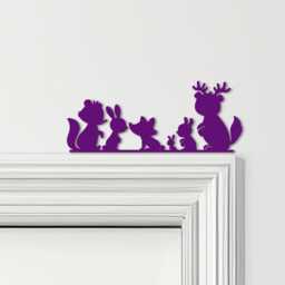 Door Topper Forest Woodland Animals Kids Room Decor Various Colours Sign - Novelty Wall Decor, Frame Art, Decorative Art - thumbnail 4