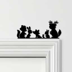 Door Topper Forest Woodland Animals Kids Room Decor Various Colours Sign - Novelty Wall Decor, Frame Art, Decorative Art - thumbnail 1