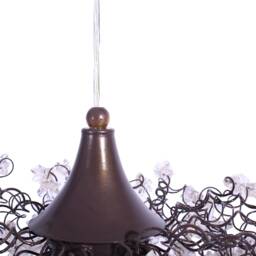 Modern Flower Chandelier Transparent Resin Floral Light Fixture - thumbnail 3