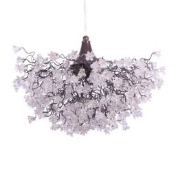 Modern Flower Chandelier Transparent Resin Floral Light Fixture - thumbnail 2