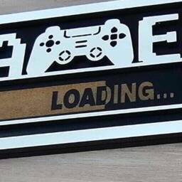 3D Wooden Gamer Bedroom Wall/Door Decor Sign Plaque Gaming - thumbnail 3