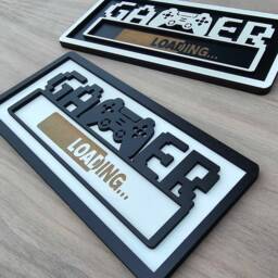 3D Wooden Gamer Bedroom Wall/Door Decor Sign Plaque Gaming - thumbnail 2