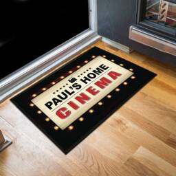 Personalised Cinema Room Mat - Movie Door Mat Cinema Accessories Decor - thumbnail 1