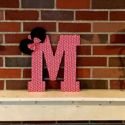 Custom Fabric Covered Letter, 13 Inch, Personalized Wood Letter For Wall Decor, Kids Decor Room, Baby Name Nursery - thumbnail 3