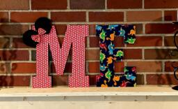 Custom Fabric Covered Letter, 13 Inch, Personalized Wood Letter For Wall Decor, Kids Decor Room, Baby Name Nursery - thumbnail 1