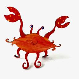 Ornament - Crab Hand Painted Steel - thumbnail 3