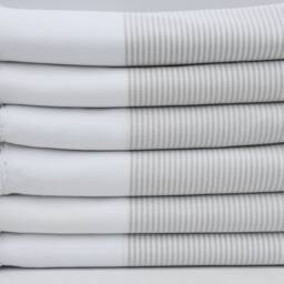 "striped Peshtemal, Turkey Towel, Turkish Towel, Light Beige Peshtemal, Soft Towel, Sauna Towel, 40""x70" - thumbnail 2