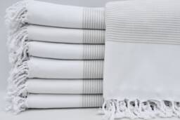 "striped Peshtemal, Turkey Towel, Turkish Towel, Light Beige Peshtemal, Soft Towel, Sauna Towel, 40""x70"