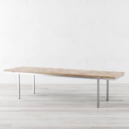 Medway Herringbone Extendable Natural Oak Dining Table - thumbnail 4