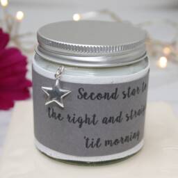 Star Scented Soy Candle - Essential Oils, Sterling Silver Charm