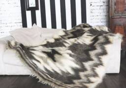 Handwoven Organic Wool Blanket Aztec Tribal Throw