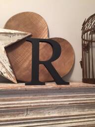 Handmade Wooden Letter R Georgian Style Nursery Decor - 20cm - thumbnail 1