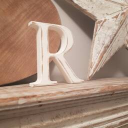 Handmade Wooden Letter R Georgian Style Nursery Decor - 20cm - thumbnail 3