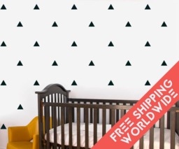 Triangle Baby Black Wall Decals Decor Stickers Nursery Boy Girl Sky Pattern Modern & Scandinavian - thumbnail 1