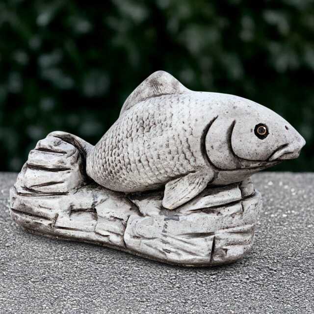 Concrete Fish Sculpture Stone Statue Outdoor Pond Decoration Cement Ornament Handmade Garden & Home Figurine Lover Gift - image 1