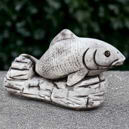 Concrete Fish Sculpture Stone Statue Outdoor Pond Decoration Cement Ornament Handmade Garden & Home Figurine Lover Gift - thumbnail 1