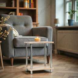 Wooden Coffee & Side Table For Bedroom, Living Room Home Decor Gift - thumbnail 2