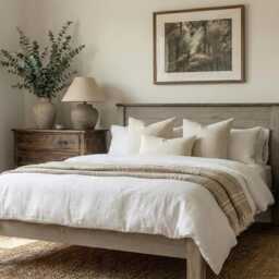 The Rowan Solid Wood Bed Frame - Low Foot End Rustic Modern Bedroom Furniture Handmade in UK - thumbnail 2