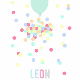 Baby Print-Birth, Baptism, Gift Birth, Gift Baptism, Birth Announcement, Confetti, Lucky Child(Personalized - thumbnail 3