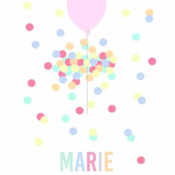 Baby Print-Birth, Baptism, Gift Birth, Gift Baptism, Birth Announcement, Confetti, Lucky Child(Personalized - thumbnail 2