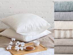 Set Of 2 Linen Pillowcases, Pillow Sham Covers, Bed Stonewashed Slip Organic Cases Set