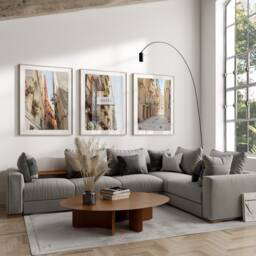 Italy Set Of 3, City Art , Wall Print, Modern Minimalist Poster, Photography, Home Decor Malta, Street Scenery, Malta - thumbnail 1