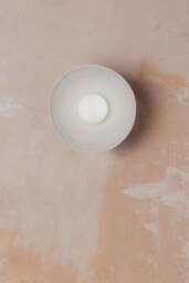 Round Wall Sconce - Size 30 cm - Clay Light, Ceramic Led Ideal For Bedroom, Living Room, Bathroom - thumbnail 1