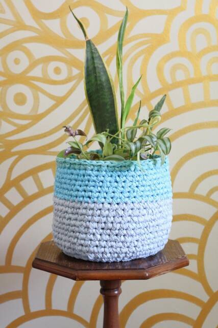 Handmade Crochet Plant Pot Cover - Ready To Ship - image 1