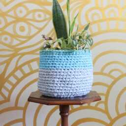 Handmade Crochet Plant Pot Cover - Ready To Ship - thumbnail 2