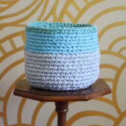 Handmade Crochet Plant Pot Cover - Ready To Ship - thumbnail 3