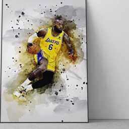 Lebron James Poster - Nba Los Angeles Lakers Wall Art Print Ref #384 - thumbnail 2