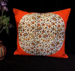 Modern Orange Pillow Case Dresses , Washed Linen, Flower Pillows, Linen Throw, Flowers, Modern Pillows, Pillowcase Dress, New Home Gift - thumbnail 1