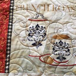 Kitchen Wall Hanging/Coffee Quilted Hanging Quilt/Table Runner/Quilted Art/Quilted Hanging/Housewarming Or Wedding Gift/Gift - thumbnail 3