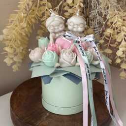 Candle Flower Bouquet For Grandparents - Decorative Wax Flowers, Gift Grandma & Grandad, Home D??cor - thumbnail 3