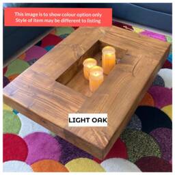 Rustic Handmade Solid Wood Sleeper Coffee Table - thumbnail 3