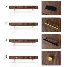 Mid-Century Sideboard, Dresser, Commode, Credenza Made Of Walnut Vaneer - Livlo O-L02 - thumbnail 3