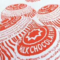 Teacake A4 Wall Print - Risograph Soy Based Red Ink, Recycled Coffee Cup Paper Signed & Limited - thumbnail 3