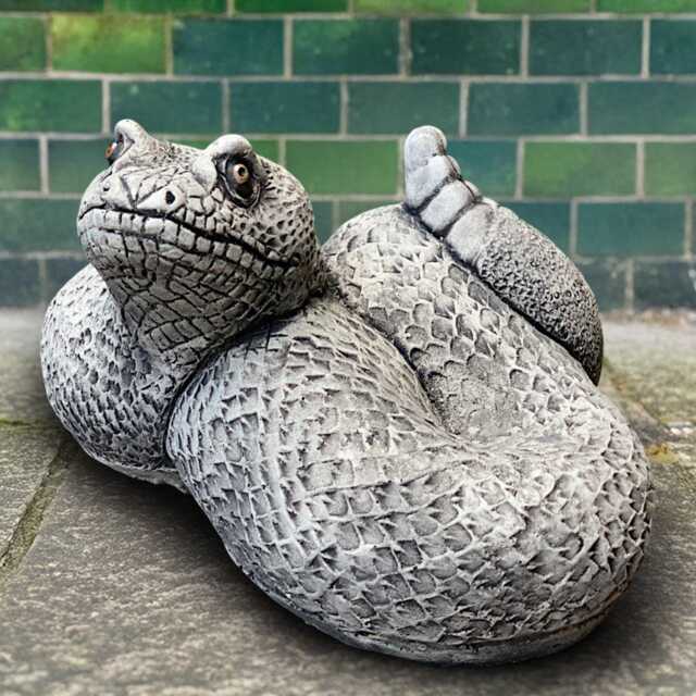 Stone Snake Statue Cement Serpent Sculpture Coiled Garden Decor Mystical Reptile Ornament Outdoor Figurine Nature Yard Art - image 1