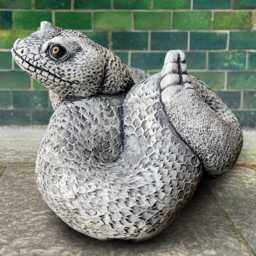 Stone Snake Statue Cement Serpent Sculpture Coiled Garden Decor Mystical Reptile Ornament Outdoor Figurine Nature Yard Art - thumbnail 3