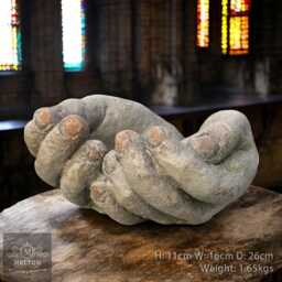 Home & Garden Ornament Statue Of Sculptured Hands Sculpture Vintage Rustic Style - thumbnail 1