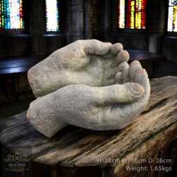 Home & Garden Ornament Statue Of Sculptured Hands Sculpture Vintage Rustic Style - thumbnail 3